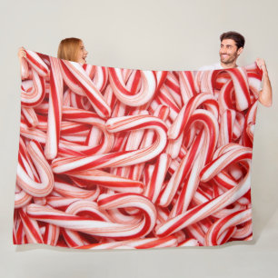 Candy caneullfilt fleecefilt
