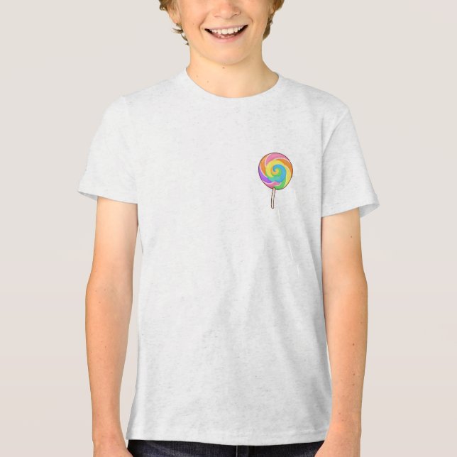 Candy Capybara – Söt Lollipop Barntröja T Shirt (Framsida)
