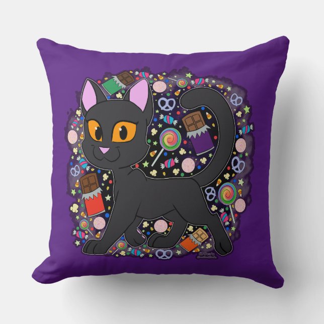 Candy Cat Dekorativ kudde (Framsida)
