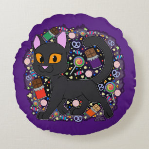 Candy Cat Rund Kudde