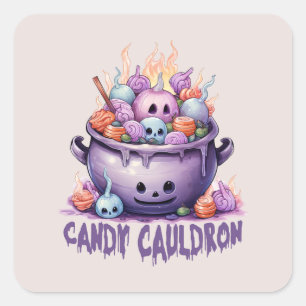 Candy Cauldron Fyrkantigt Klistermärke