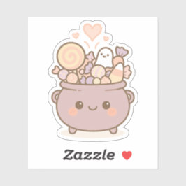 Candy Cauldron med Cute Smile Klistermärken