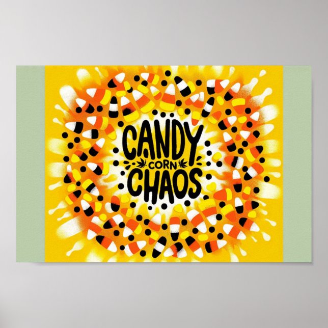 Candy Chaos: Halloween Tie-Dye Poster (Framsidan)