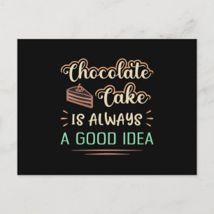 Candy Chocolate Cake Day Sweet Cocoa Gift Idea Vykort
