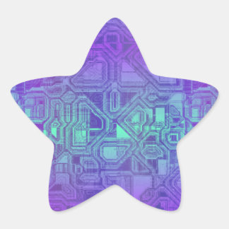 candy circuits - berry blue : stjärnformat klistermärke