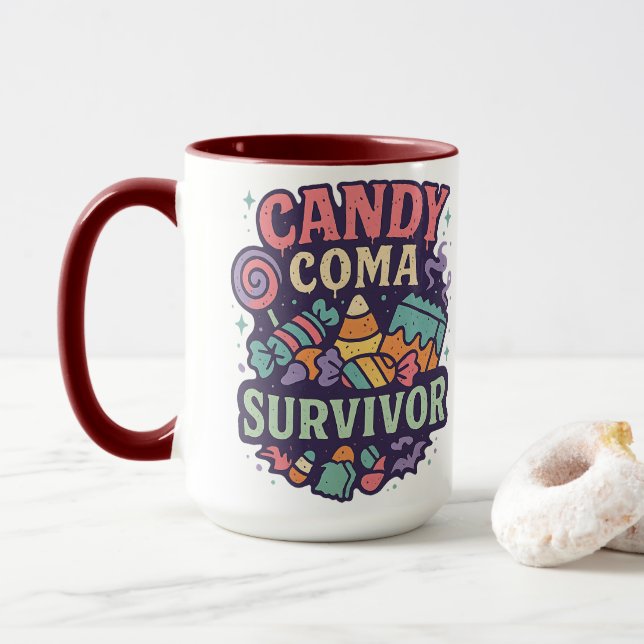 Candy Coma Survivor | Halloween  Mugg (Med munk)