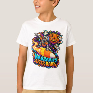 Candy Comet Skelett Rymden Halloween T Shirt