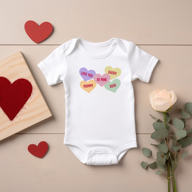 Candy Conversation Hearts Alla Hjärtans Dag T-shirt (Skapare uppladdad)