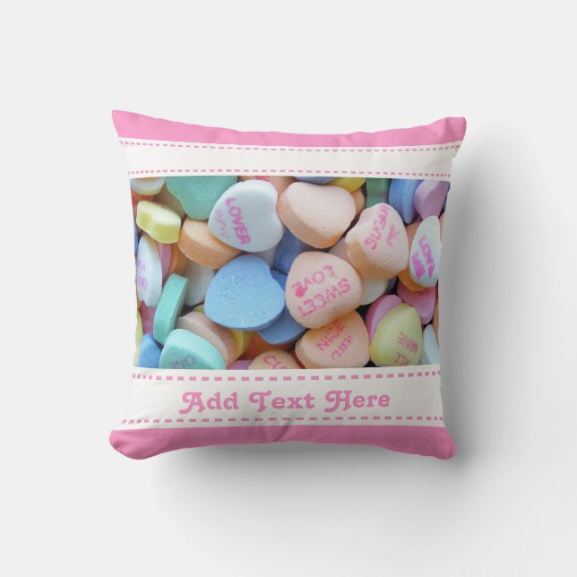 Candy Conversation Hearts Kudde (Framsida)