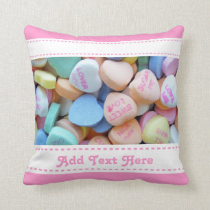 Candy Conversation Hearts Kudde
