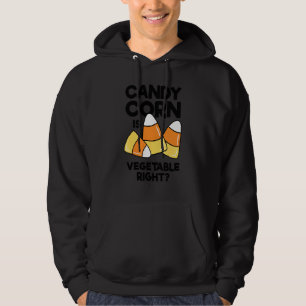 Candy Corn Är Grönsak Rätt Halloween Pojkar Flicko Hoodie