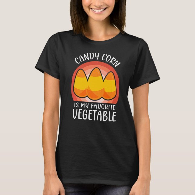 Candy corn är min favoritgrönsaks tre kaniner t shirt (Framsida)
