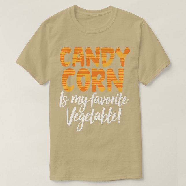 Candy corn är min favoritgrönsaksfiende Hallowee T Shirt (Design framsida)