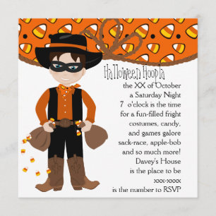 Candy corn Bandit Inbjudningar