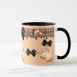 Candy corn Black Rosett band Mugg