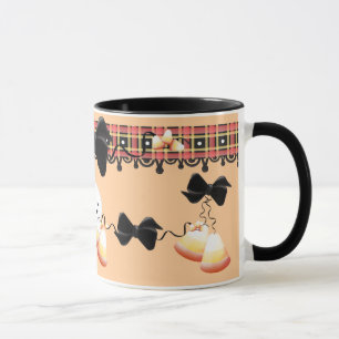 candy corn Black Rosett band Mugg