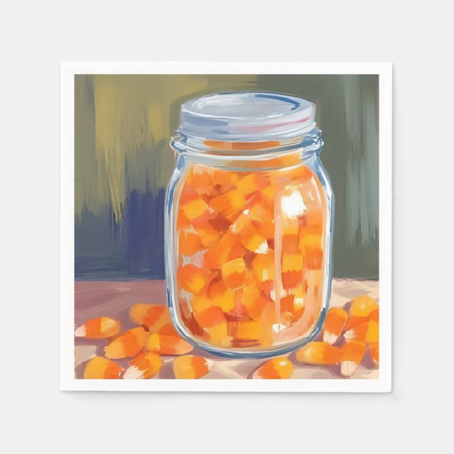 Candy Corn-burk | Gott Halloween  Pappersservett (Framsidan)