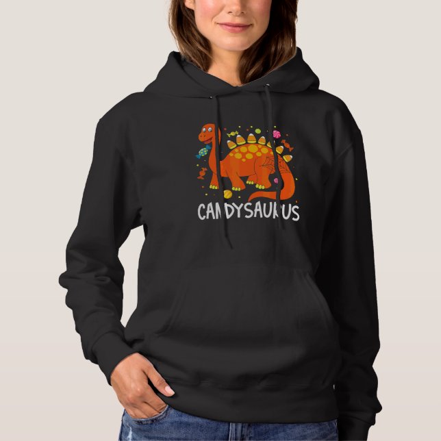 Candy Corn Candy Saurus Dinosaur Halloween Kostym T Shirt (Framsida)
