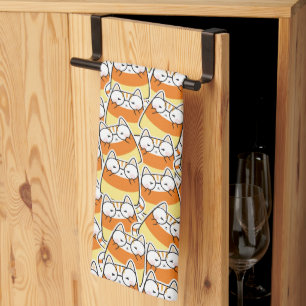 Candy corn Cat Mönster Kökshandduk
