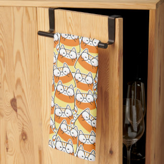 Candy corn Cat Mönster Kökshandduk