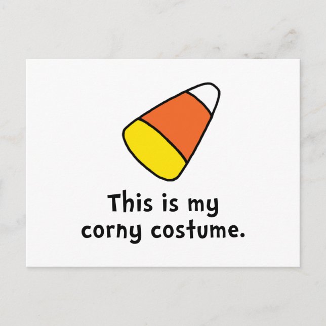 candy corn Corny Costume Vykort (Framsida)