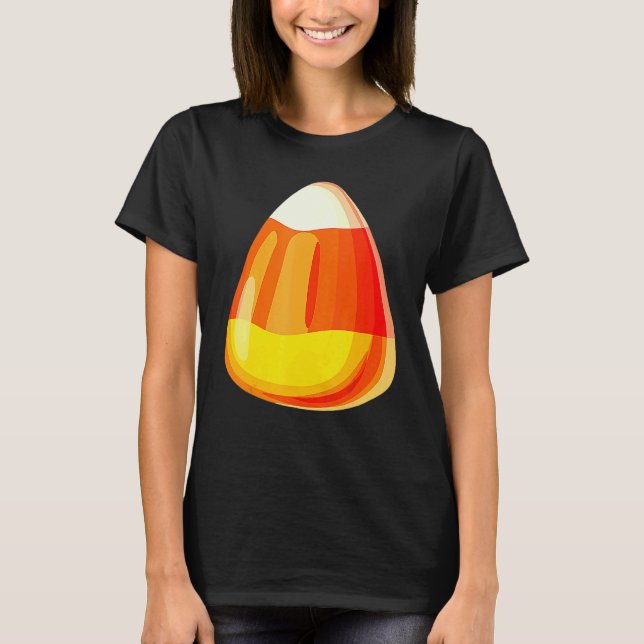 Candy Corn Costume Last Minute Lazy Party T Shirt (Framsida)