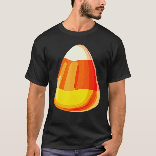 Candy Corn Costume Last Minute Lazy Party T Shirt (Framsida)