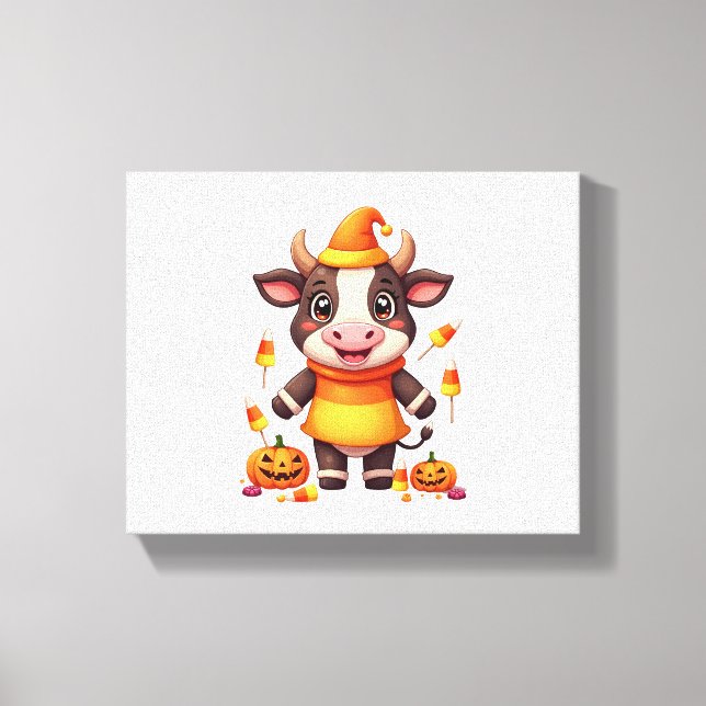 Candy corn Cow Canvastryck (Framsida)