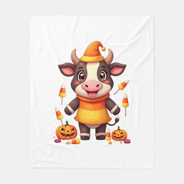 Candy corn Cow Fleecefilt (Framsidan)