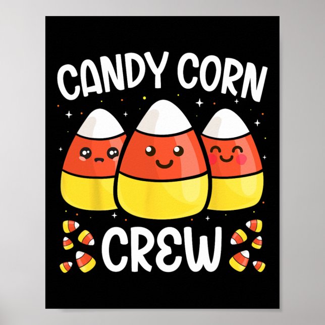 Candy corn Crew Halloween Costume Manar Women Frie Poster (Framsidan)