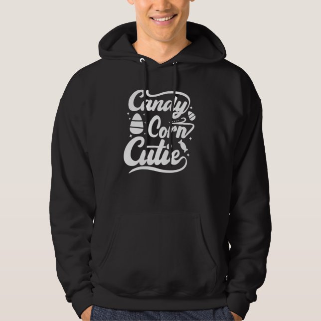 Candy Corn Cutie Dam Halloween Hoodie (Framsida)
