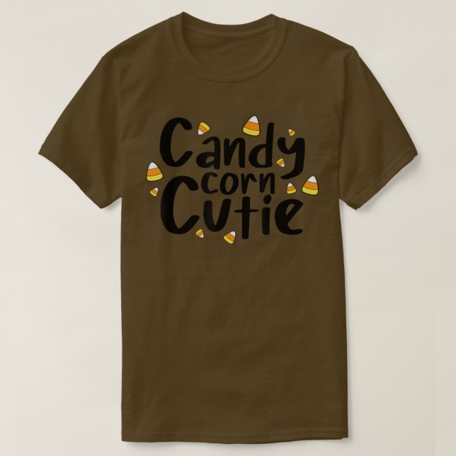 Candy corn Cutie Funny Halloween T Shirt (Design framsida)