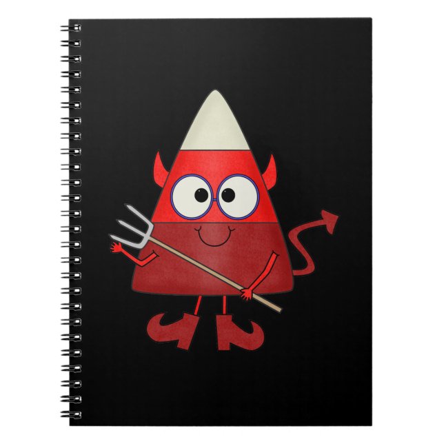 Candy corn Djävulen Halloween Anteckningsbok (Framsidan)