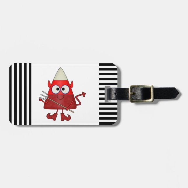 Candy corn Djävulen Halloween Bagagebricka (Horisontell Framsida)