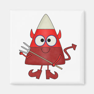Candy corn Djävulen Halloween Magnet