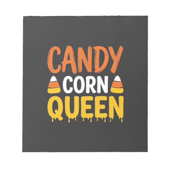 Candy Corn Drottning Halloween Grafik_1 Anteckningsblock (Framsida)