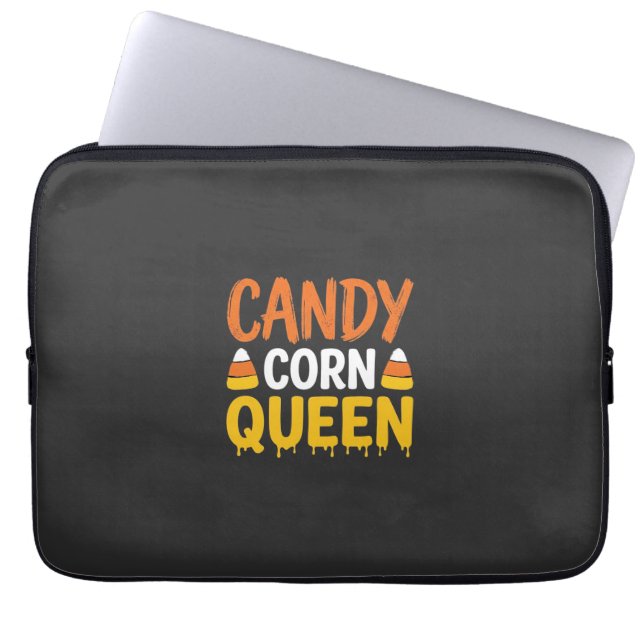 Candy Corn Drottning Halloween Grafik_1 Laptop Fodral (Framsidan)