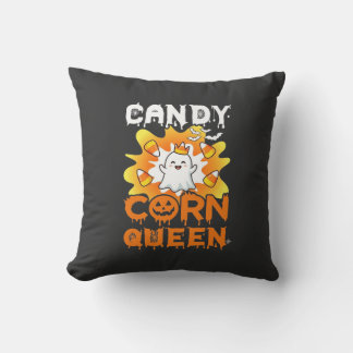 Candy Corn Drottning Halloween Spökfladdermöss Spi Kudde