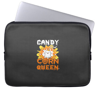 Candy Corn Drottning Halloween Spökfladdermöss Spi Laptop Fodral