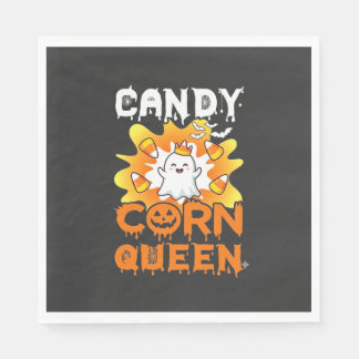 Candy Corn Drottning Halloween Spökfladdermöss Spi Pappersservett