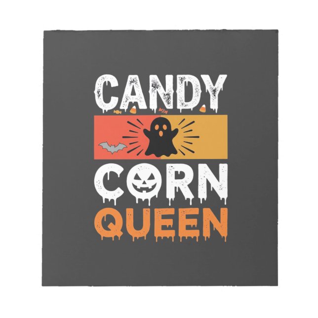 Candy Corn Drottning Halloween SVG-design Anteckningsblock (Framsida)