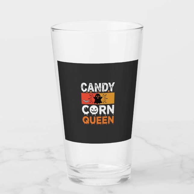 Candy Corn Drottning Halloween SVG-design Glaskopp (Framsida)