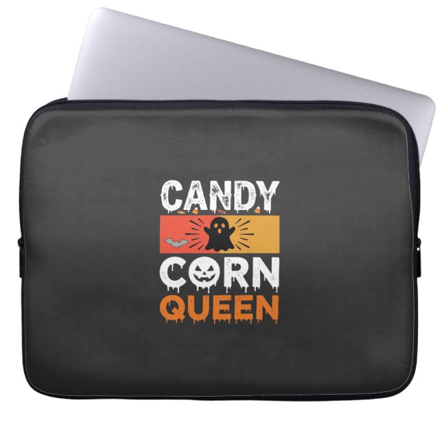 Candy Corn Drottning Halloween SVG-design Laptop Fodral (Framsidan)