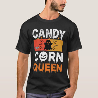 Candy Corn Drottning Halloween SVG-design T Shirt