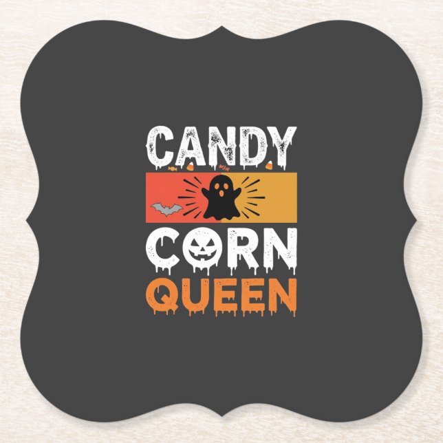 Candy Corn Drottning Halloween SVG-design Underlägg Papper (Framsida)