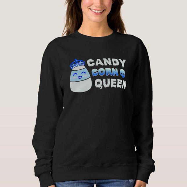 Candy Corn Drottning Halloween T Shirt (Framsida)