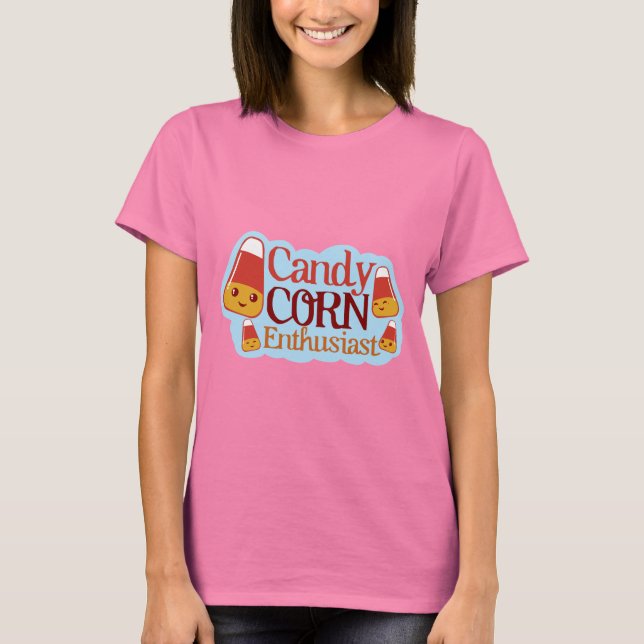 Candy corn-entusiast (ren design) t shirt (Framsida)