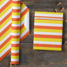 Candy corn Färg Ridade Halloween Wrapping Papper Presentpapper