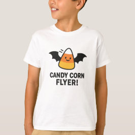 Candy Corn Flyer Cute Halloween Bat Design T Shirt