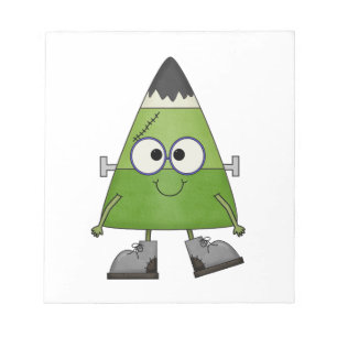 Candy corn Frankenstein Halloween Anteckningsblock
